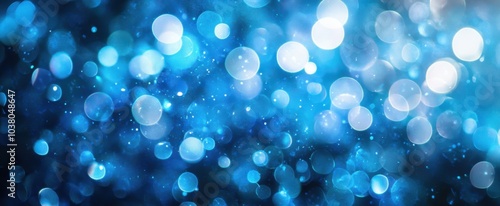 The Blue Bokeh Light Background