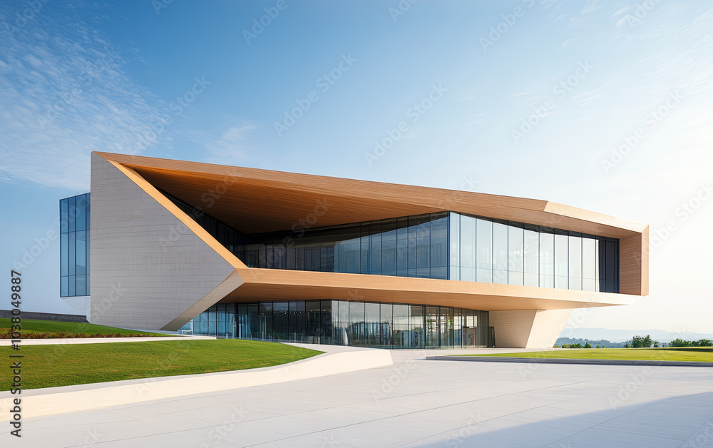 Minimalist modern art building space structure Minimalist modern art building space structure