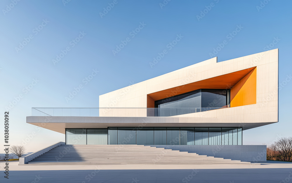 Minimalist modern art building space structure Minimalist modern art building space structure