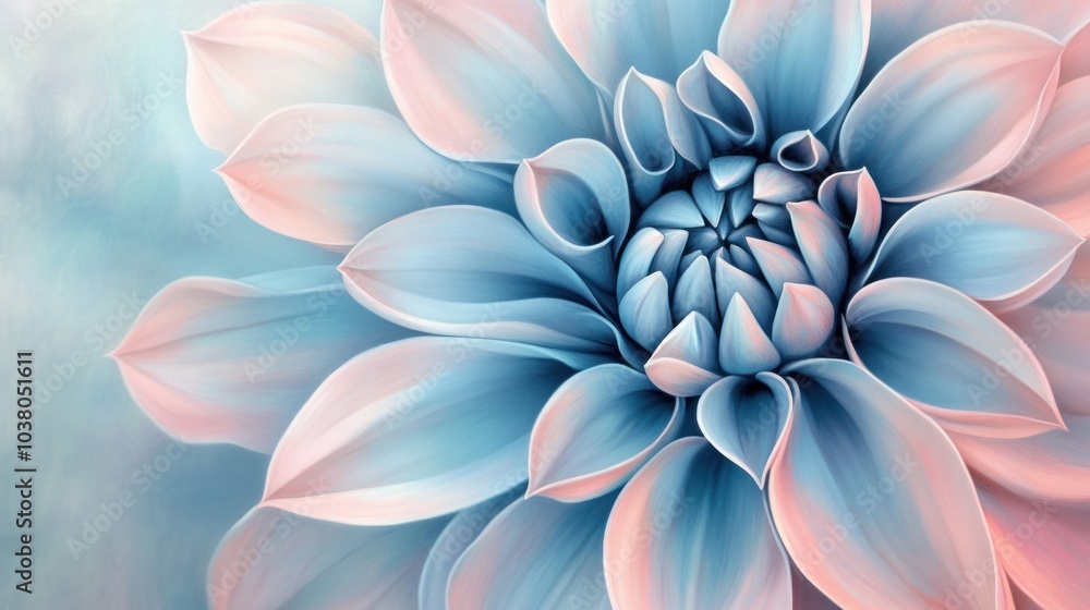 Close-up of a Delicate Blue and Pink Flower Close-up of a Delicate Blue and Pink Flower