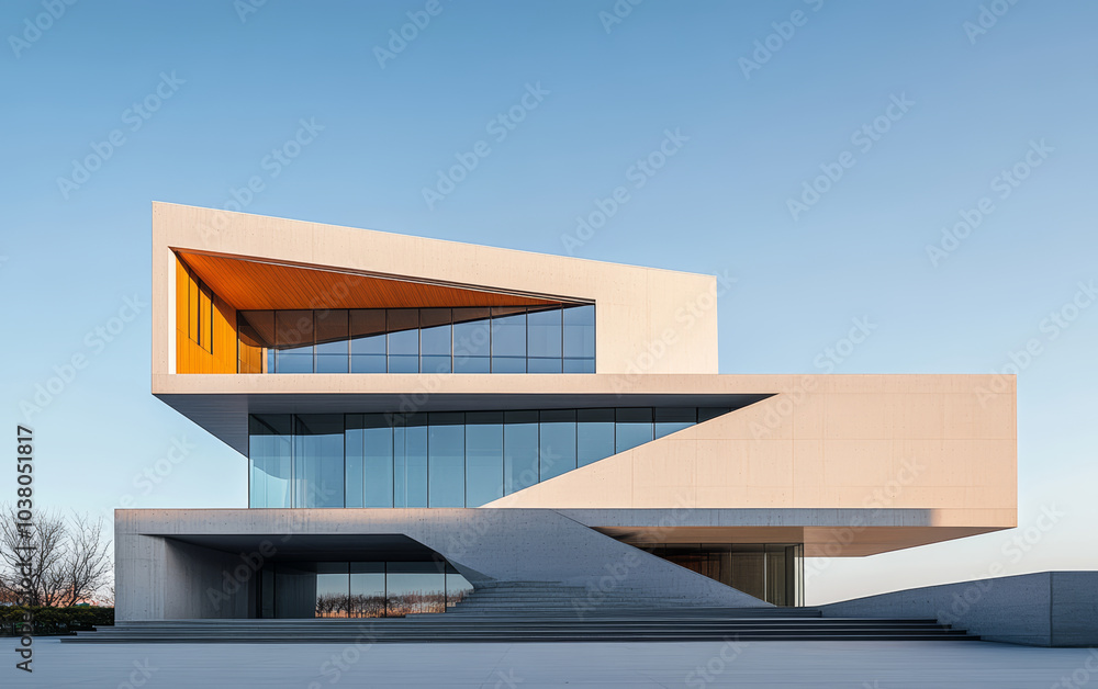 Minimalist modern art building space structure Minimalist modern art building space structure