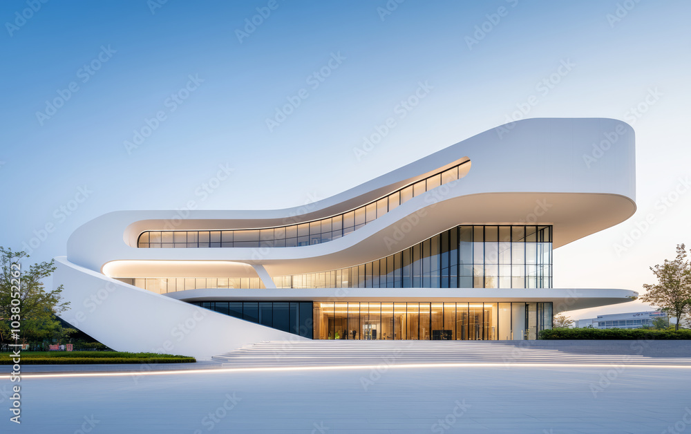 Minimalist modern architecture and spatial structure Minimalist modern architecture and spatial structure