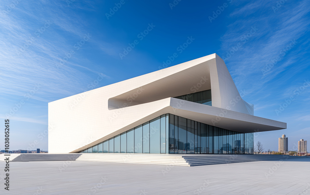 Minimalist modern architecture and spatial structure Minimalist modern architecture and spatial structure