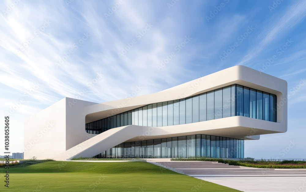 Minimalist modern architecture and spatial structure Minimalist modern architecture and spatial structure