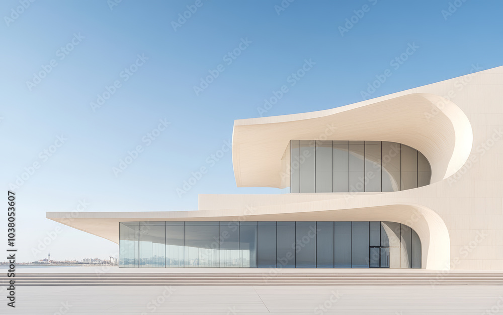 Minimalist modern architecture and spatial structure Minimalist modern architecture and spatial structure
