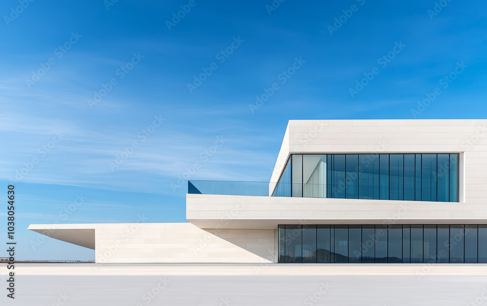 Minimalist modern architecture and spatial structure Minimalist modern architecture and spatial structure