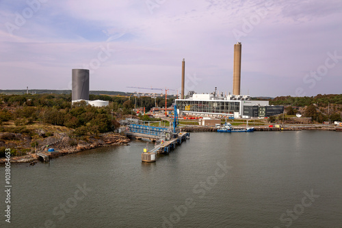 Refinery  in the Harbour- Area of Gothenburg, Västra Götalands län,Gothenburg,Sweden, Scandinavia, Europe