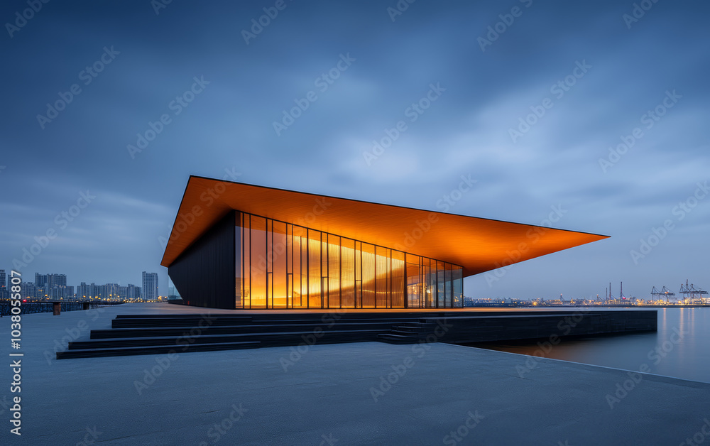 Obraz premium Minimalist modern architecture and spatial structure