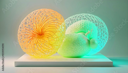 Obraz na płótnie Colourful abstract background, artistic template, bright wallpaper, copy space area w salonie