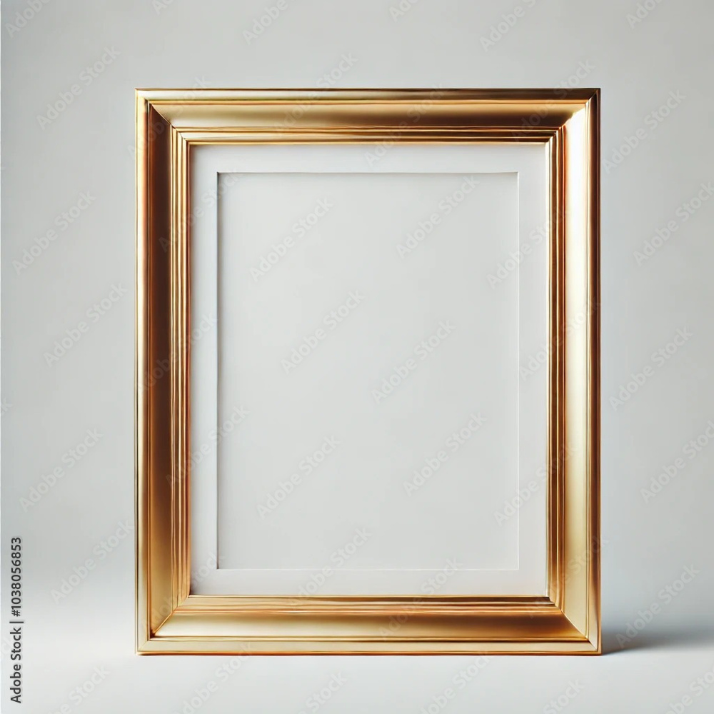 Gold photo frame with nothing in it, mockup Gold photo frame with nothing in it, mockup