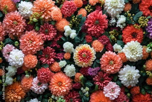 Colorful gerbera flowers forming a beautiful floral background