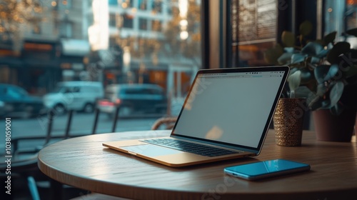 Wallpaper Mural The Laptop on a Table Torontodigital.ca