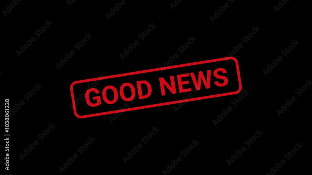 Good news Text Stamp Animation Good news Text Stamp Animation