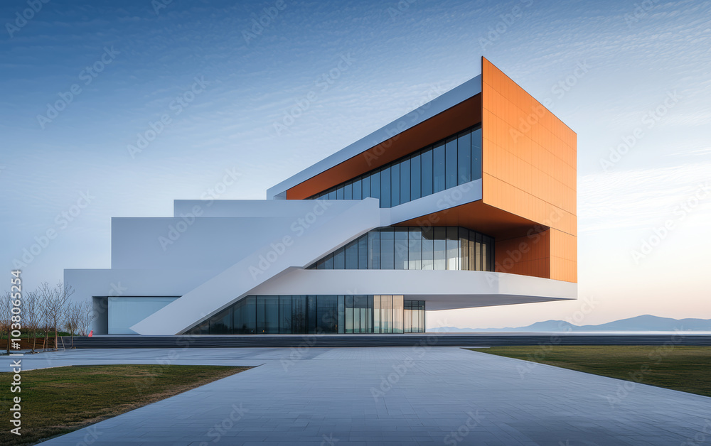 Obraz premium Minimalist modern architecture and spatial structure