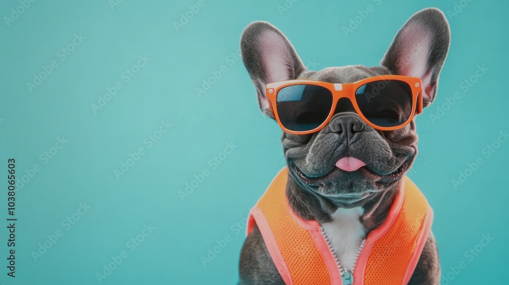 A bulldog in sunglasses A bulldog in sunglasses