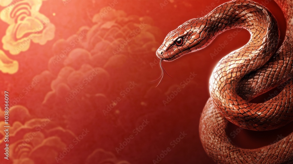 Obraz premium A snake as a Chinese zodiac sign
