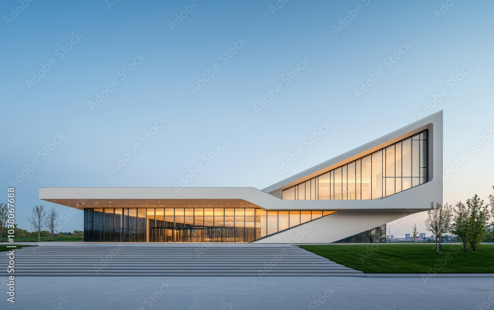 Obraz premium Minimalist modern architecture and spatial structure 