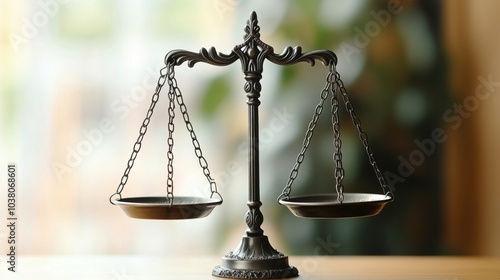 Scales of justice, symbolizing balance and fairness in law and ethics