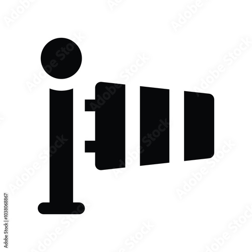 windsock icon. vector glyph icon for your website, mobile, presentation, and logo design.