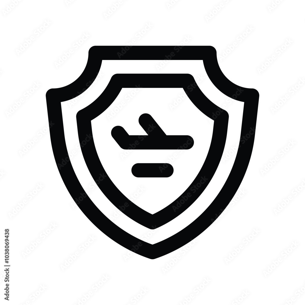 safe flight icon. vector line icon for your website, mobile, presentation, and logo design. safe flight icon. vector line icon for your website, mobile, presentation, and logo design.