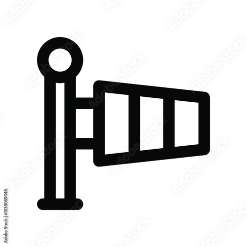 windsock icon. vector line icon for your website, mobile, presentation, and logo design.