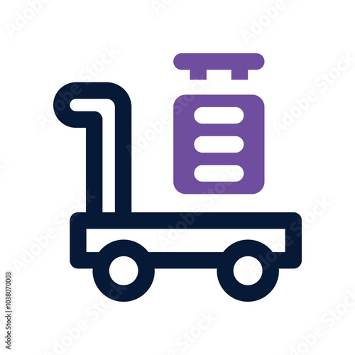 trolley icon. vector dual tone icon for your website, mobile, presentation, and logo design.