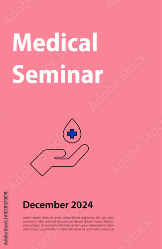 Medical seminar Poster Vector illustration