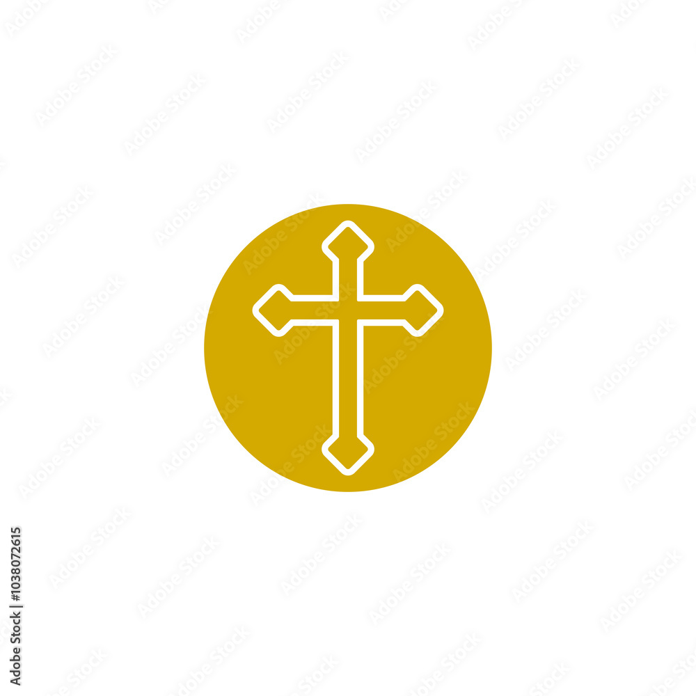 Christian Cross icon isolated on transparent background Christian Cross icon isolated on transparent background
