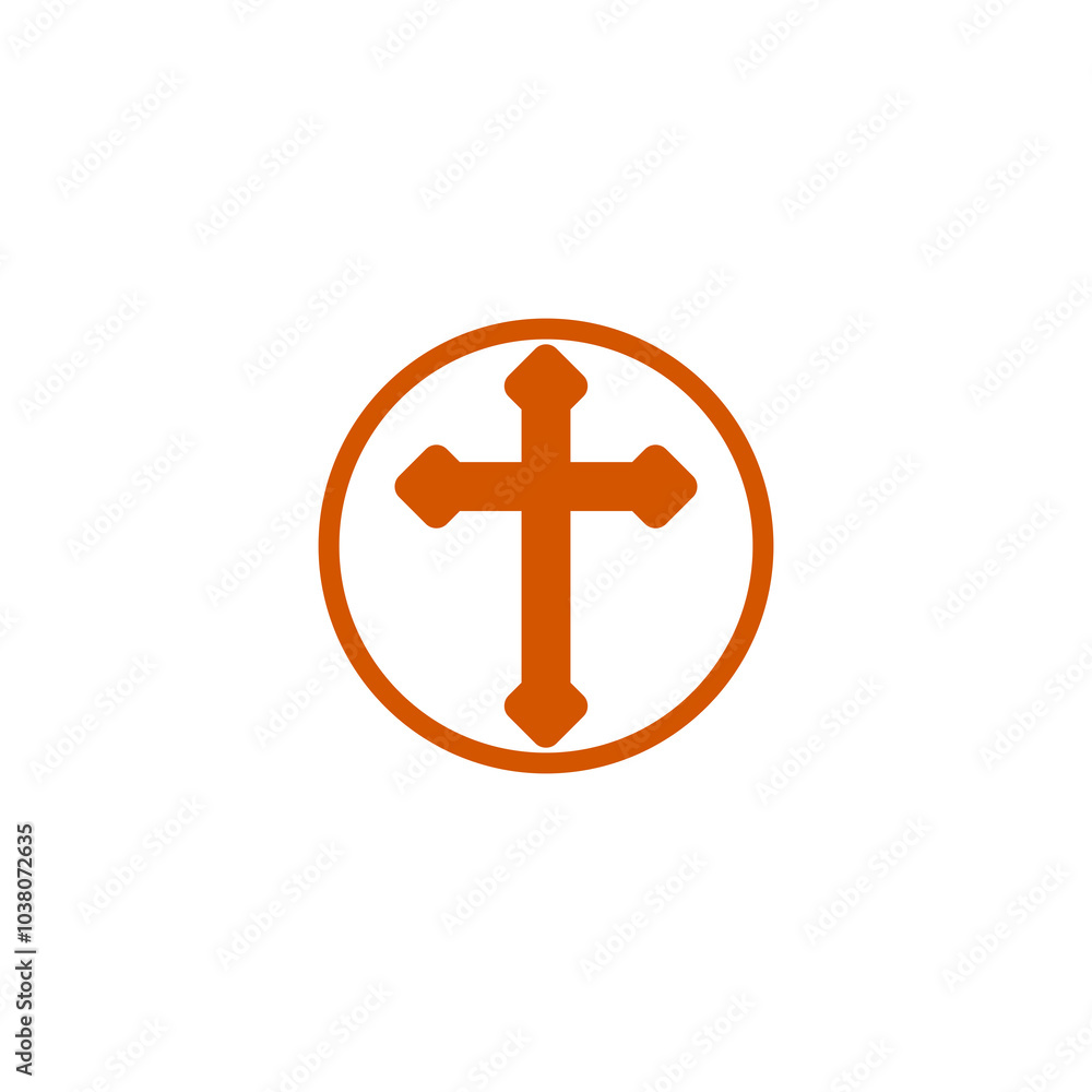 Obraz premium Christian Cross icon isolated on transparent background