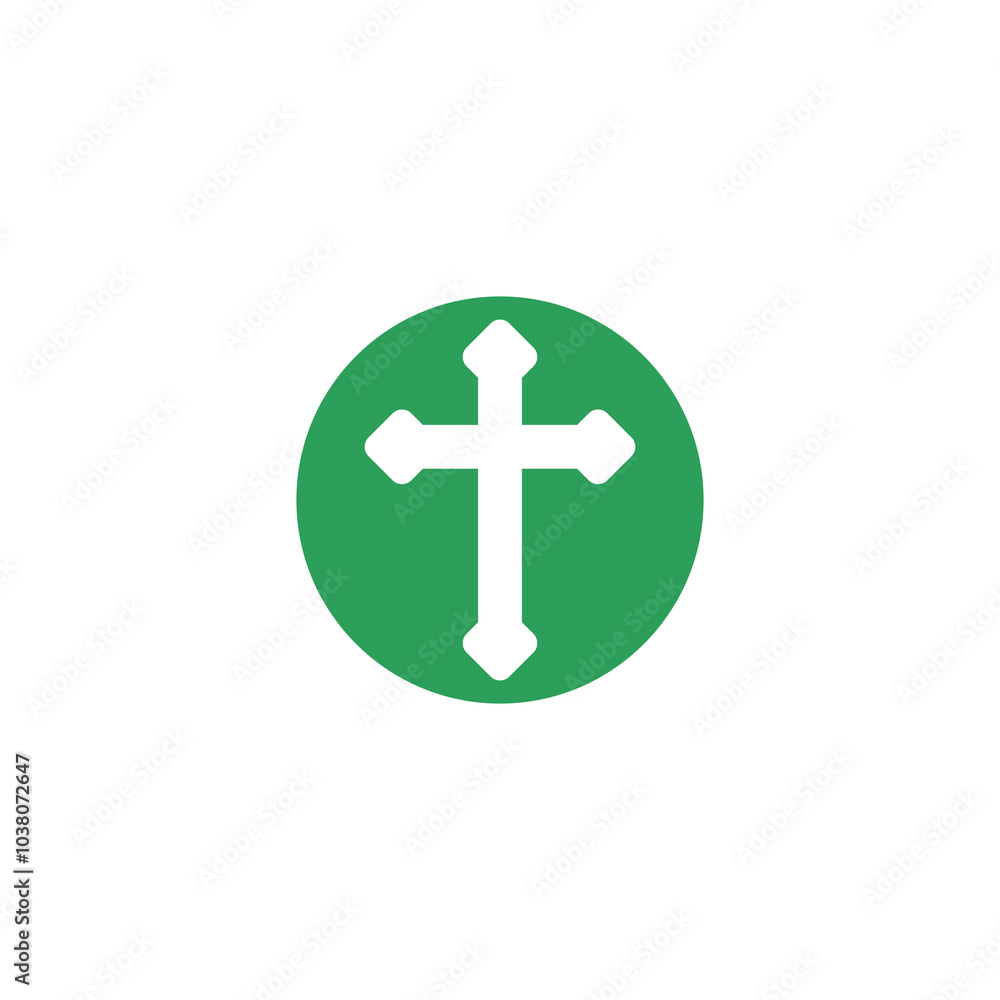 Christian Cross icon isolated on transparent background Christian Cross icon isolated on transparent background