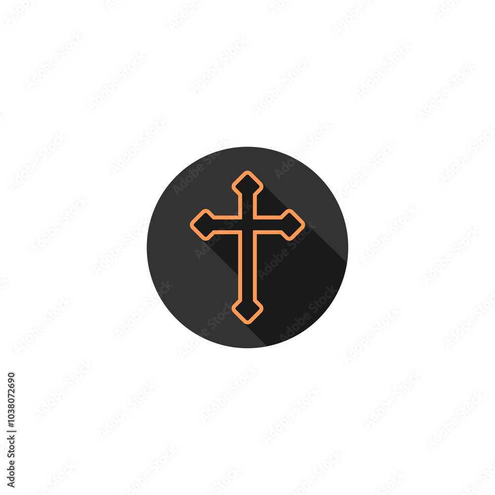 Christian Cross icon isolated on transparent background Christian Cross icon isolated on transparent background