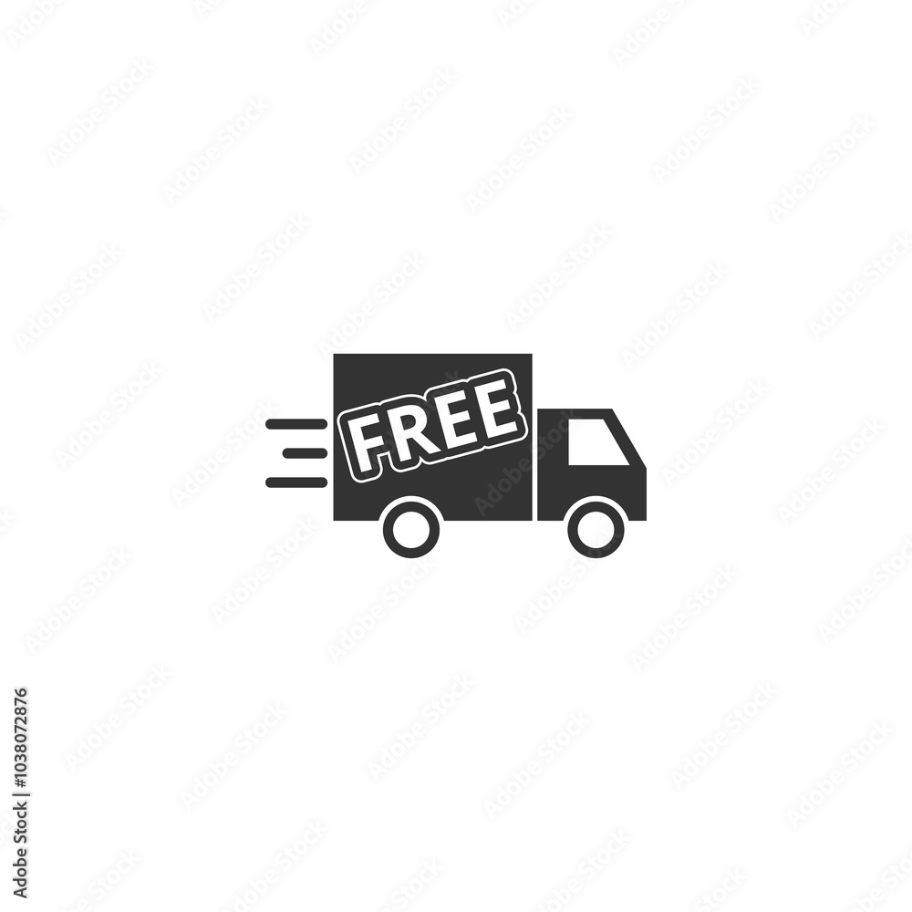 Naklejka premium Delivery service sign. Delivery by car or truck icon isolated on transparent background