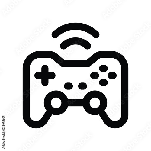 game controller icon. vector line icon for your website, mobile, presentation, and logo design.