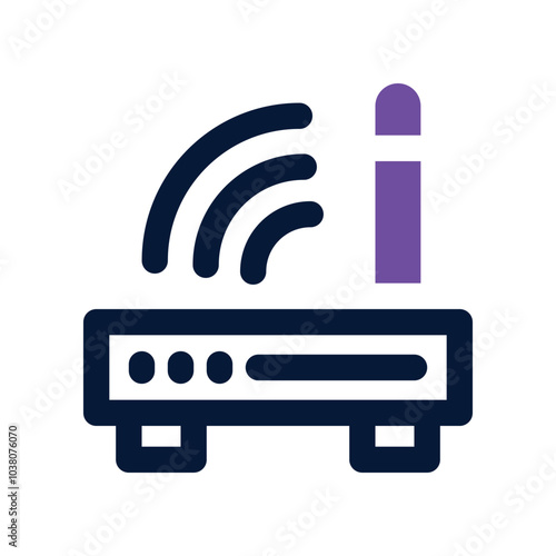 router icon. vector dual tone icon for your website, mobile, presentation, and logo design.