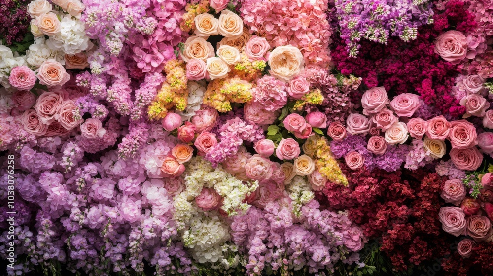 Fototapeta premium Elegant Floral Background with Gradient Tones and Lighting