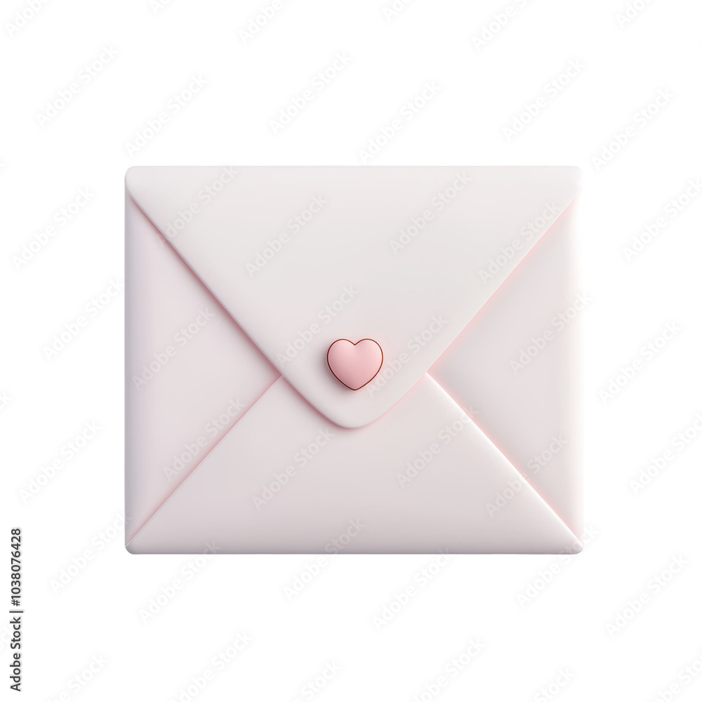 3D pink heart envelope icon featuring a minimalist design with a small heart seal, symbolizing love and affection, ideal for Valentine's Day themes. Isolated on transparent background, png. 3D pink heart envelope icon featuring a minimalist design with a small heart seal, symbolizing love and affection, ideal for Valentine's Day themes. Isolated on transparent background, png.