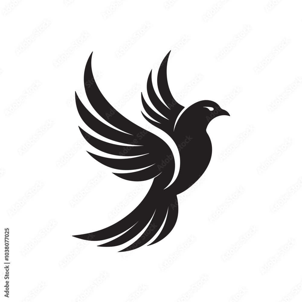 Natural Bird Silhouette Design Natural Bird Silhouette Design