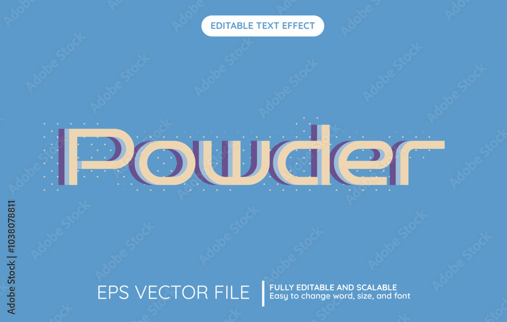 Editable Text Effect Soft Brown Powder Style Editable Text Effect Soft Brown Powder Style
