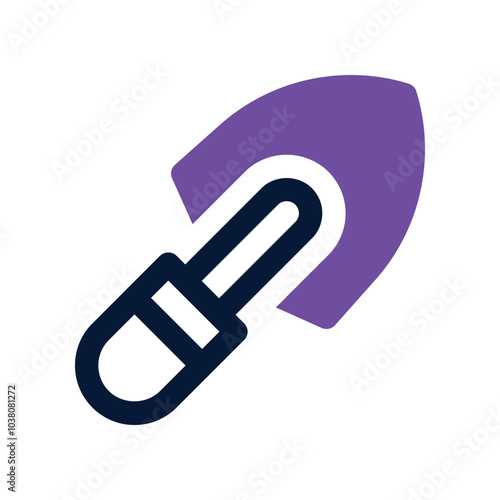 trowel icon. vector dual tone icon for your website, mobile, presentation, and logo design.