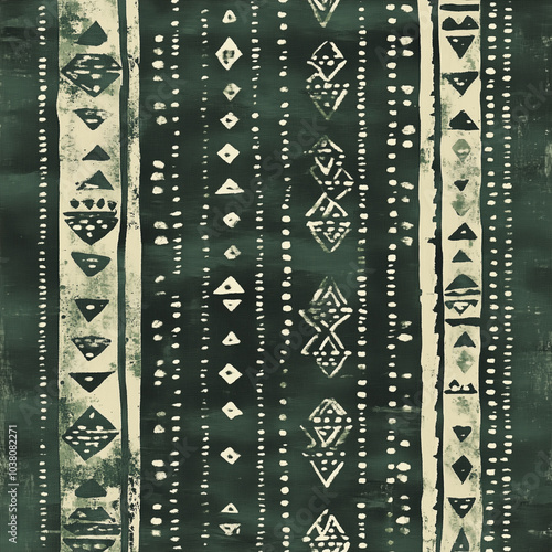 background abstract Sage Green Boho Mud Cloth Pattern