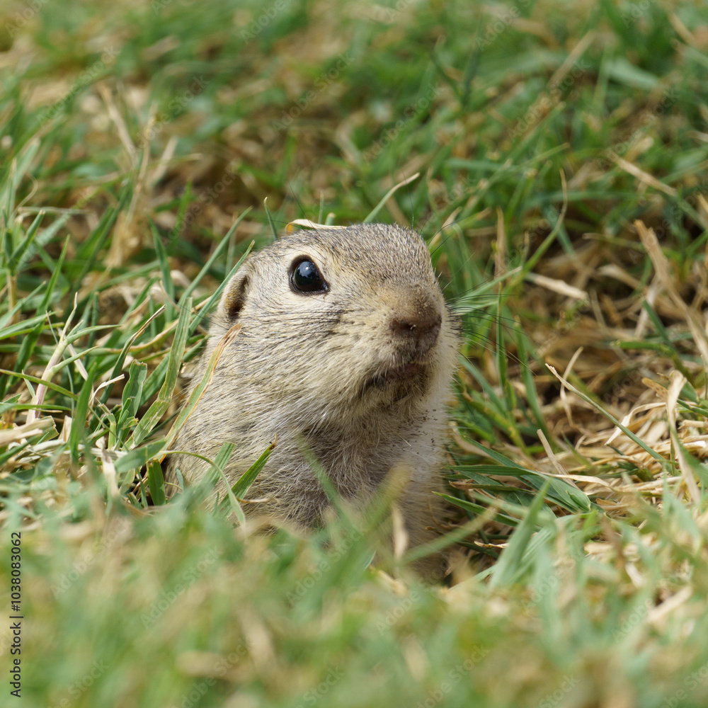 Portrait of a european Ground Squirrel also known as Ziesel Portrait of a european Ground Squirrel also known as Ziesel