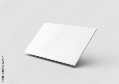 A Clean White Business Card Mockup Design Showcasing A Branding Card Template 3D Illustration