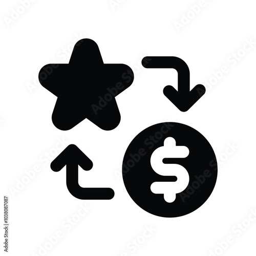 reward point icon. vector glyph icon for your website, mobile, presentation, and logo design.