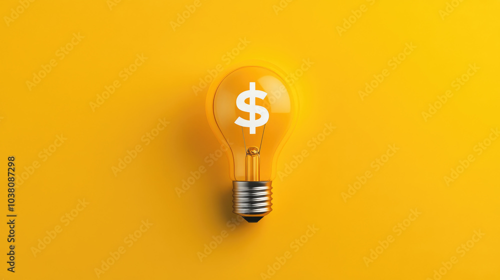 Innovative Investment Concept, a lightbulb featuring a dollar sign, representing bright ideas and financial growth in entrepreneurship. Innovative Investment Concept, a lightbulb featuring a dollar sign, representing bright ideas and financial growth in entrepreneurship.