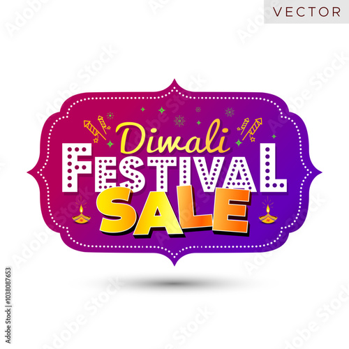 Sale, offer, shopping, deals, discount Logo and background design for Diwali festival of India.