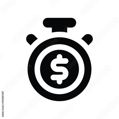 time management icon. vector glyph icon for your website, mobile, presentation, and logo design.