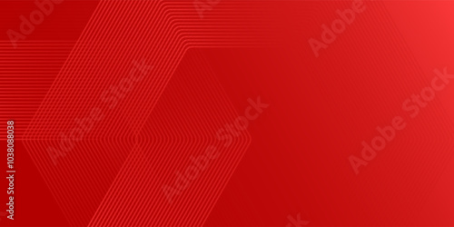 Abstract hexagon rendering of red abstract glass background simple