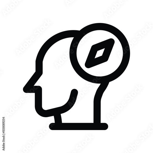 intuitive icon. vector line icon for your website, mobile, presentation, and logo design.
