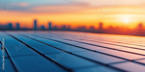 Modern Solar Energy Infrastructure in Urban Setting