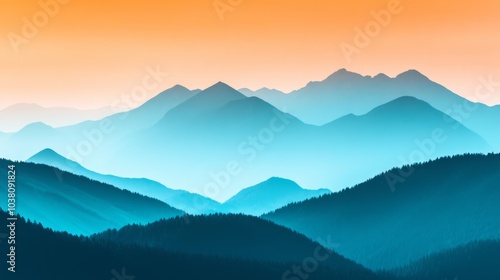 High Contrast Rocky Mountain Sunset Landscape